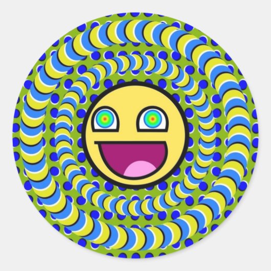 回転リングや輪の錯覚 ラウンドシール (正面)