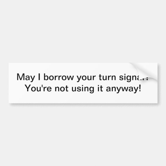 回転信号 バンパーステッカー (正面)