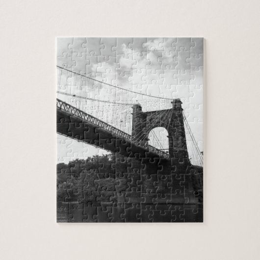 回転吊り橋B&W 2 ジグソーパズル (縦)