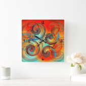 回転四角時計 スクエア壁時計 (ホーム)