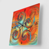 回転四角時計 スクエア壁時計 (傾斜)