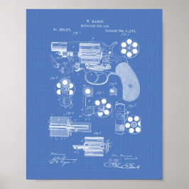 回転式火器1881特許技術 – 青写真 ポスター