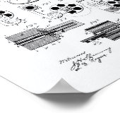 回転式火器1881特許芸術 – ホワイト紙 ポスター (角)
