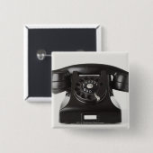 回転式電話のクローズアップ 缶バッジ (正面&裏面)