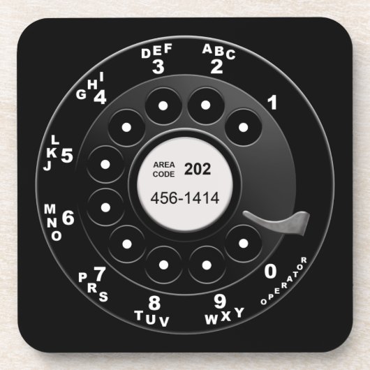 回転式電話ダイヤル コースター (正面)