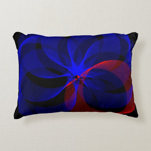 回転式青アクセント枕 アクセントクッション (正面)