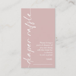 回転文字ほこりっぽいバラおむつラッフルベビーシャワー エンクロージャーカード