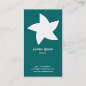 回転星 – ティール（緑がかった色）緑006666 名刺 (裏面)