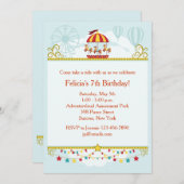 回転木馬おもしろい招待状 招待状 (正面/裏面)