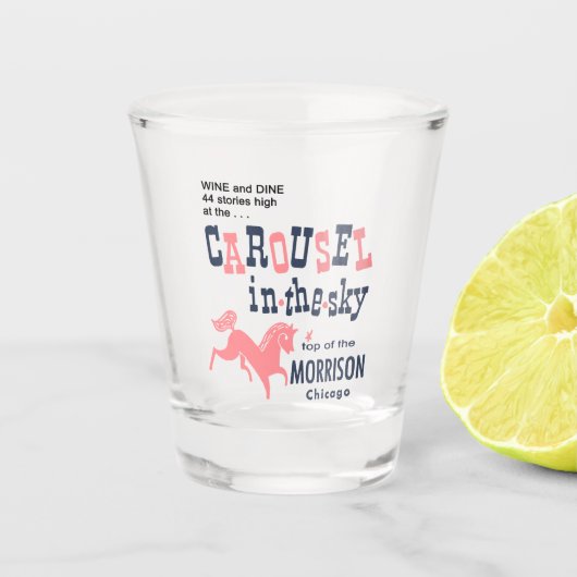 回転木馬が空に。シカゴ・モリソンの頂上 ショットグラス (正面)