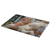 回転木馬とテディベア カッティングボード (角)