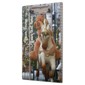 回転木馬とテディベア クリップボード (左)