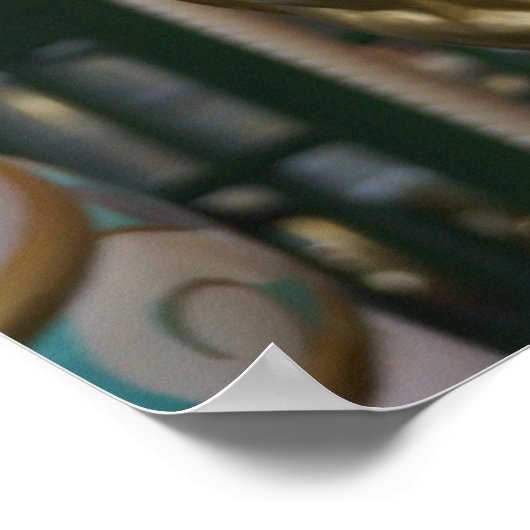 回転木馬とテディベア ポスター (角)