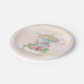 回転木馬のカーニバルのピンクのパーティーのプレート ペーパープレート (アングル)