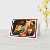 回転木馬のクリスマスカード カード (黄色い花)