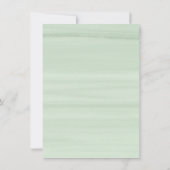 回転木馬のベビーシャワーの招待の緑の草木 招待状 (裏面)