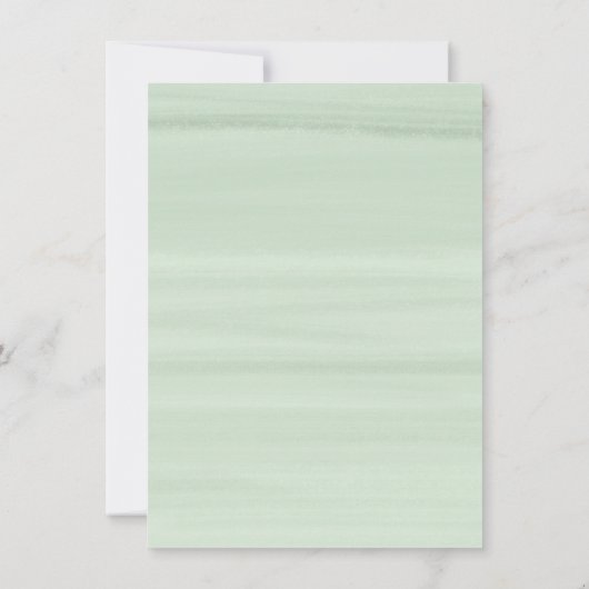 回転木馬のベビーシャワーの招待の緑の草木 招待状 (裏面)