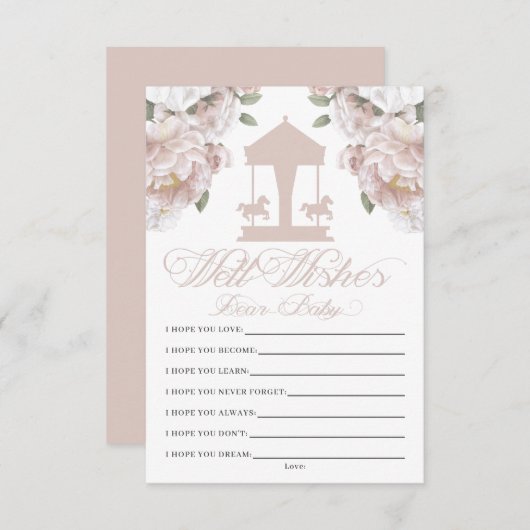 回転木馬のベビー願い エンクロージャーカード (正面/裏面)