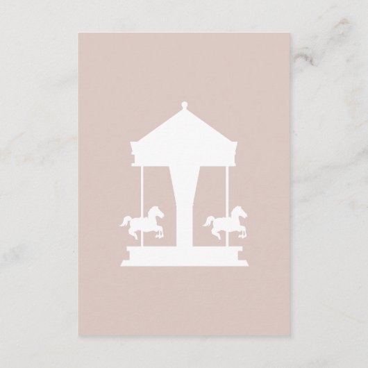 回転木馬のベビー願い エンクロージャーカード (裏面)