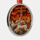 回転木馬のホースのデザイン メタルオーナメント (右)