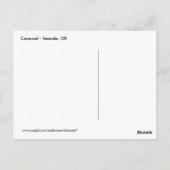 回転木馬のモノクロはがき ポストカード (裏面)