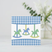 回転木馬の誕生日のパーティの招待状 招待状 (スタンド正面)