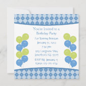 回転木馬の誕生日のパーティの招待状 招待状 (裏面)