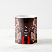 回転木馬の鉛筆アートパーソナライズされた コーヒーマグカップ (中央)