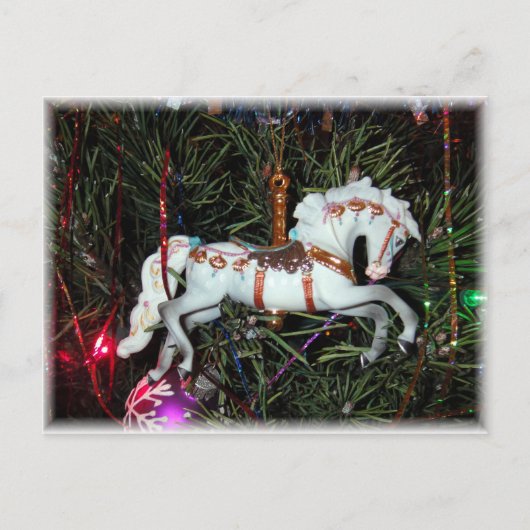 回転木馬の馬のオーナメント ポストカード (正面)
