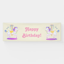 回転木馬の馬の誕生日の旗