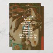 回転木馬の馬カスタマイズ可能 招待状 (正面/裏面)