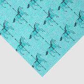 回転木馬の馬-ターコイズおよび水 薄葉紙 (詳細)