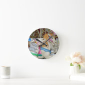 回転木馬の馬 ラウンド壁時計 (ホーム)