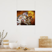 回転木馬ウマのポスター ポスター (キッチン)