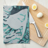 回転木馬ウマアクアマリン キッチンタオル (四つ折り)