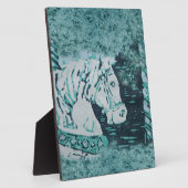 回転木馬ウマアクアマリン フォトプラーク (側面)