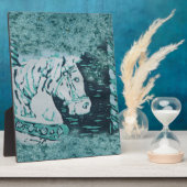 回転木馬ウマアクアマリン フォトプラーク (側面)