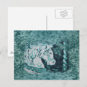 回転木馬ウマアクアマリン ポストカード (正面/裏面)