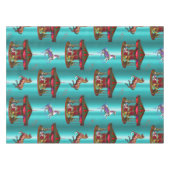 回転木馬ウマズオンブルー テーブルクロス (正面(横))