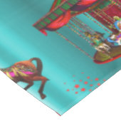 回転木馬ウマズオンブルー テーブルクロス (アングル)