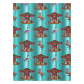 回転木馬ウマズオンブルー テーブルクロス (正面)