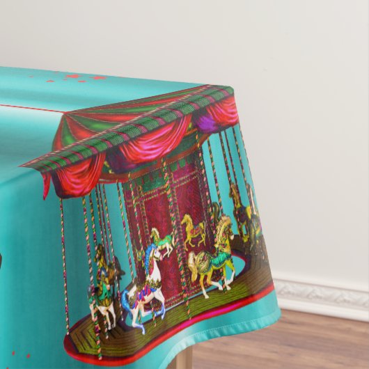 回転木馬ウマズオンブルー テーブルクロス (インサイチュ)