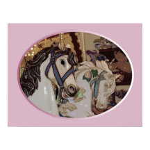 回転木馬ウマプリントポスター