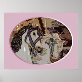 回転木馬ウマプリントポスター ポスター