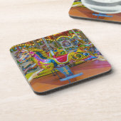 回転木馬ウマ懸命プラスチックのコースター コースター (左側)