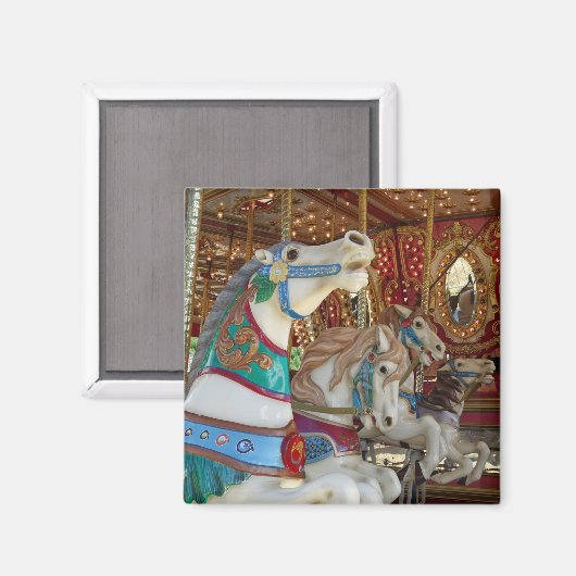 回転木馬ウマ磁石 マグネット (正面/裏面)