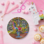 回転木馬ウマ紙プレート ペーパープレート (パーティー)