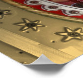 回転木馬ウマ鏡セピア部分色 ポスター (角)