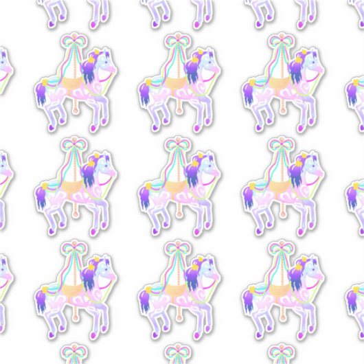 回転木馬ウマ（シート）コンターシール シール (正面)