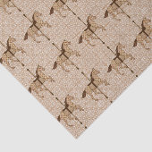 回転木馬ウマ – チョコレートブラウンとタン 薄葉紙 (詳細)